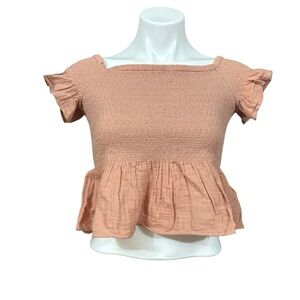 American Eagle smocked crop top size small